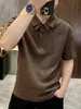Venta al por mayor del fabricante Verano Nuevo Estilo Estilo Old Money Diseño Solapa Manga Corta Moda Versátil Casual Simple Camisa Polo para Hombres