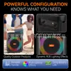 Sing-Ezqs6171 Altavoz Inteligente Bluetooth de Escritorio de 6.5" Portátil para Exteriores con Micrófono y Soporte