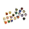 Pendientes Geométricos de Circonita de Acero de Titanio Elegantes Simples Retro Europeos y Americanos Pendientes de Moda Tendencia para Hombres y Mujeres
