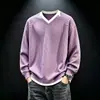 Sudadera con Capucha Rayada de Dos Piezas Falsas de Moda Americana para Hombre, Primavera y Otoño, Casual, Holgada, Tallas Grandes, Versátil, Cuello en V