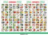 Pôster de Diretrizes Alimentares para Residentes Pirâmide Nutricional de Alimentos Adesivo de Promoção da Saúde Tabela de Calorias de Alimentos Comuns
