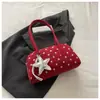 Bolsa de Mão Texturizada Única Bolsa Bowling 2026 Outono Nova Simples Bolinhas Bolsa de Ombro para o Dia a Dia