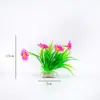 Atacado Transfronteiriço de Paisagismo para Aquários, Plantas Artificiais de Grama Fáceis de Usar, Decorações para Aquários, Delicados Enfeites de Plantas Aquáticas Artificiais