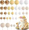 Bolas Decorativas Populares para Bolo Transfronteiriças 32 Peças Combinação de 4 Cores Festa de Aniversário Bolo de Casamento Decoração Plug-in Estoque Disponível