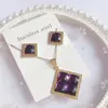 Nuevo especial transfronterizo explosión de tendencia europea y americana titanio acero alta calidad color collar pendientes traje femenino joyería de concha real