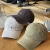 Gorra de Béisbol con Letra H, Algodón Lavado, Corona Profunda, Ala Ancha, Estilo Pareja, Sombrero de Sol para Hombre, Gorra Versátil Morada para Exteriores, Para Mujer