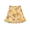 Ropa de Mujer Transfronteriza al por Mayor Estilo Europeo y Americano Retro Pintura al Óleo Estampado en Relieve Tridimensional Falda Cola de Pescado Falda Corta Floral Falda de Línea A