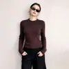 Nuevo Estilo Otoño e Invierno 2025 Hermoso Estilo Coreano Ropa Interior de Alta Gama Estilo Suave Holgado Perezoso Suave y Sedoso Top de Punto para Mujer