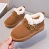 Zapatos Grandes de Algodón para Niñas 2026 Otoño Nuevo Estilo Infantiles con Forro de Felpa Espeso Calientes Zapatos tipo Birkenstock Botas de Nieve para Niños Zapatos tipo Pan