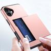 Tarjeta de comercio exterior Funda de teléfono anti-flexión para iPhone16 para iP 16plus deslizante doble tarjeta Cubierta protectora SGP