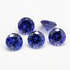 Zafiro natural sintético venta al por mayor de fábrica piedra suelta redonda azul tansan suministro puntual óxido cúbico circonita CZ