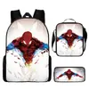 Mochila de liberación rápida transfronteriza de Spider-Man Set de tres piezas Dibujos animados para estudiante de primaria Mochila Escolar Mochila