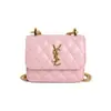 Bolsa Transversal Feminina Padrão Diamante Bordado Estilo Chanel com Letras, Mini Bolsa Transversal de Ombro de Luxo para o Dia a Dia de Crianças