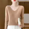 Atacado transfronteiriço de malha feminina premium, gola V sem costura, manga longa, top base emagrecedor