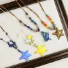 Colar de Estrela-do-Mar em Cerâmica para Mulheres, Estilo Nicho Resort, Vibe Praiana, Corrente para Clavícula, Corrente para Suéter, Atacado de Acessórios, Início da Primavera