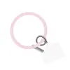 Nuevo Llavero de Pulsera Redonda de Silicona con Forma de Corazón Correa de Muñeca Portátil Anti-Caída y Anti-Pérdida para Teléfono Móvil