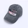 Gorra de béisbol para mujer retro de lavado transfronterizo con letras de parche, para calle al aire libre, para hombre, para viaje, protección solar
