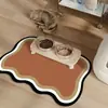Alfombrilla Sencilla de Barro de Diatomeas para Mascotas, Alfombrilla de Suelo para Alimentación de Mascotas, Absorbente de Agua, Secado Rápido, Posavasos para Gatos y Perros, Fácil Cuidado, Alfombrilla sin Lavado