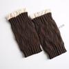 Especial transfronterizo para botas cálidas de pies de lana tejida otoño e invierno calcetines cortos de encaje encaje hojas fabricantes suministro directo