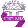Reina del Cumpleaños Europea y Americana ama Corona de Cumpleaños cinta colorida correa para el hombro juego de suministros para fiestas