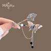 Pinza de mariposa estilo antiguo horquilla de abanico femenina diseño de nicho pinza para flequillo lateral par de pinzas accesorios para el cabello accesorios Hanfu