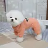 Roupas de Inverno Espessas para Cachorro Pet Compatível com Coleira Teddy Cachorro Chef 26 Jaqueta de Lã de Quatro Patas