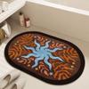 Alfombrilla de suelo de barro de diatomeas absorbente floral para baño, inodoro, antideslizante, absorbente, entrada de baño, alfombrilla antideslizante para pies