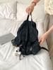 Nova Mochila de Nylon de Grande Capacidade Casual com Fecho Duplo Leve Mochila Fresca para Meninas Moda Versátil Bolsa de Viagem