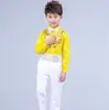 Roupas festivas de Ano Novo para crianças, meninos, florista, vestido de apresentador, vestido de coro, terno de manga longa com lantejoulas, roupas de performance