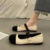 Sapatos baixos estilo Chanel para mulheres, nova coleção outono 2026, estilo francês elegante e delicado, adequados para combinar com vestidos, sapatos Mary Jane, mocassins
