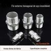 Aço inoxidável 304 rosca externa hexagonal fundição passagem direta junta interna cabeça dupla para-fio tubo de água conexões de encanamento 4 pontos 6 pontos 1 polegada