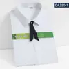2025 Nueva Camisa Blanca de Fibra de Bambú para Mujer de Manga Corta de Color Sólido Camisa de Verano Formal de Negocios Camisa Profesional Ajustada