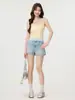 Camisola corta amarilla de imitación de dos piezas para mujer, Verano 2026, Corte ajustado, Top dulce Dopamina para llevar sobre otra ropa