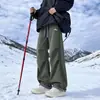 Pantalones largos casuales deportivos de tres pruebas, suaves, con diseño de bloques de color inspirado en la dopamina para exteriores, pierna curva, a la moda y modernos para otoño