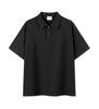 240g pesado masculino fio duplo cor sólida frisado polo camisa nova tendência verão solto poliéster algodão manga curta camiseta feminina