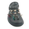 Acessórios para Tamanco Estilo Punk com Rebites em Estoque do Fabricante, Fivelas Decorativas Assimétricas, Fivelas Decorativas Unisex Vermelhas Estilo Escuro