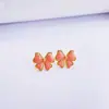 Pendientes de Acero de Titanio Coloridos con Forma de Corazón y Esmalte, Nudo de Lazo de Moda y Único, Lujo Ligero, Versátiles, No se Desvanecen, Venta al por Mayor