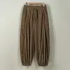 Pantalones retro de pana holgados con puño para hombre, talla grande, estilo chino Hanfu, pantalones casuales, pantalones tipo linterna para hombre, otoño e invierno