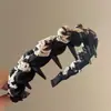 Faixa de Cabeça Floral Dentada Doce para Mulheres, Uso Diário ao Ar Livre, Faixa de Cabelo com Fita Superior de Caveira Alta, Prendedor de Cabelo Integrado, Acessório de Cabelo