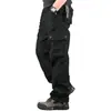 Calça Casual Tendência para Trabalho ao Ar Livre Masculina, Corte Amplo, Durável, Perna Reta, Multi-Bolsos, Calça Longa Versátil