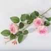 3 pequenas rosas de Paris flores artificiais casamento hotel decoração rosas artificiais fábrica de atacado