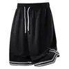 TransfronterizosPantalones cortos de malla de alta calidad para hombre, pantalones deportivos a rayas de secado rápido para exteriores, pantalones de baloncesto para maratón para hombre, pantalones cortos de running