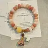 Cuentas de Abaco de Frijol de Leche Tipo Jade Pulsera Bodhi Pulsera de Oración de Doble Círculo Accesorios de Loto Joyería Unisex Pulsera Venta al por Mayor