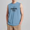 Camiseta sin mangas 100% algodón Chaleco para hombre 2026 Nuevo Verano Deportes Fitness Moda Estampado de Letras Camiseta sin mangas Sudadera