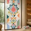 Película de Vidro para Impressão UV Transfronteiriça Estrela Colorida Geométrico Divisória Decoração Adesivo Atacado