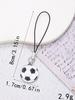 Colgante pequeño con forma de bola creativa para teléfono móvil, voleibol, béisbol, baloncesto, fútbol, tenis, voleibol, regalo pequeño para niños y niñas.
