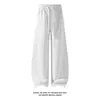 Chegada Nova Outono 2026 Calça de Moletom Branca Algodão Estilo Americano Curva M-5XL HK26791-Especial P30