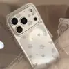 Funda para Teléfono Móvil Oso Lindo Pequeño Adecuada para 18 Apple 17 Promax iPhone 16 Transparente 15 Simple Puntos Polka 13 Funda Suave