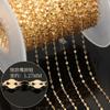 Americana Oro Laminado 141K Cadena Fina de Labio Cadena de Azulejo Ancho 1.27mm Cadena Clavícula Pulsera Accesorios de Joyería DIY