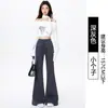 Calça de moletom branca pantalona para mulheres, coleção outono/inverno 2025, forrada com fleece, cintura alta, modelagem que emagrece, feita de algodão de alta qualidade, joggers casuais